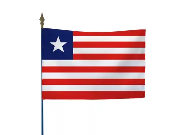 Drapeau Liberia en maille polyester avec hampe