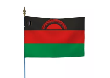 Drapeau Malawi en maille polyester avec hampe