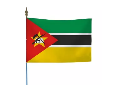 Drapeau Mozambique en maille polyester avec hampe
