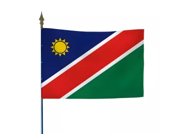 Drapeau Namibie en maille polyester avec hampe