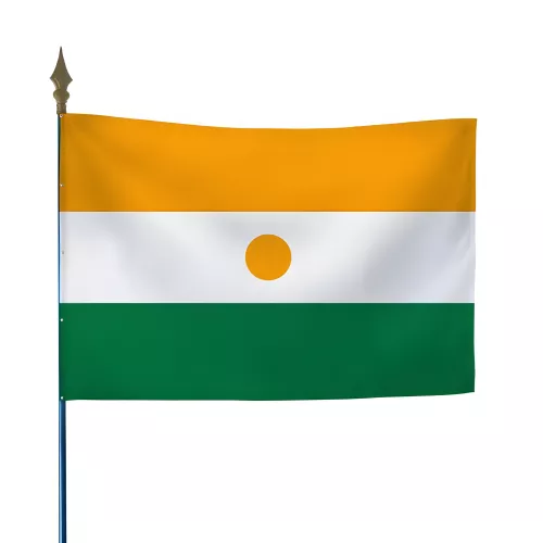 Drapeau Niger en maille polyester avec hampe