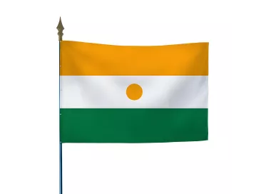 Drapeau Niger en maille polyester avec hampe