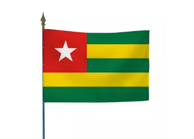 Drapeau Togo en polyester avec hampe