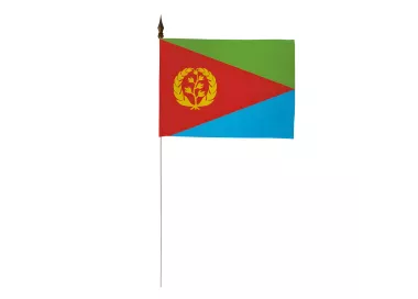 Drapeau de table Érythrée 10 x 15 cm avec tige métallique