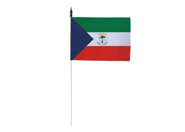 Drapeau de table Guinée Équatoriale 10 x 15 cm polyester