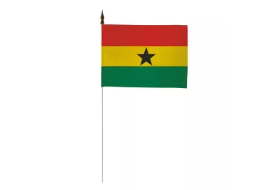Drapeau de table Ghana 10 x 15 cm avec tige métallique