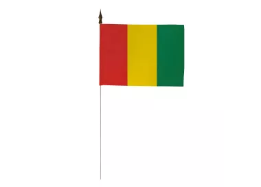 Drapeau de table Guinée 10 x 15 cm avec tige métallique