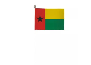 Drapeau de table Guinée-Bissau 10 x 15 cm polyester