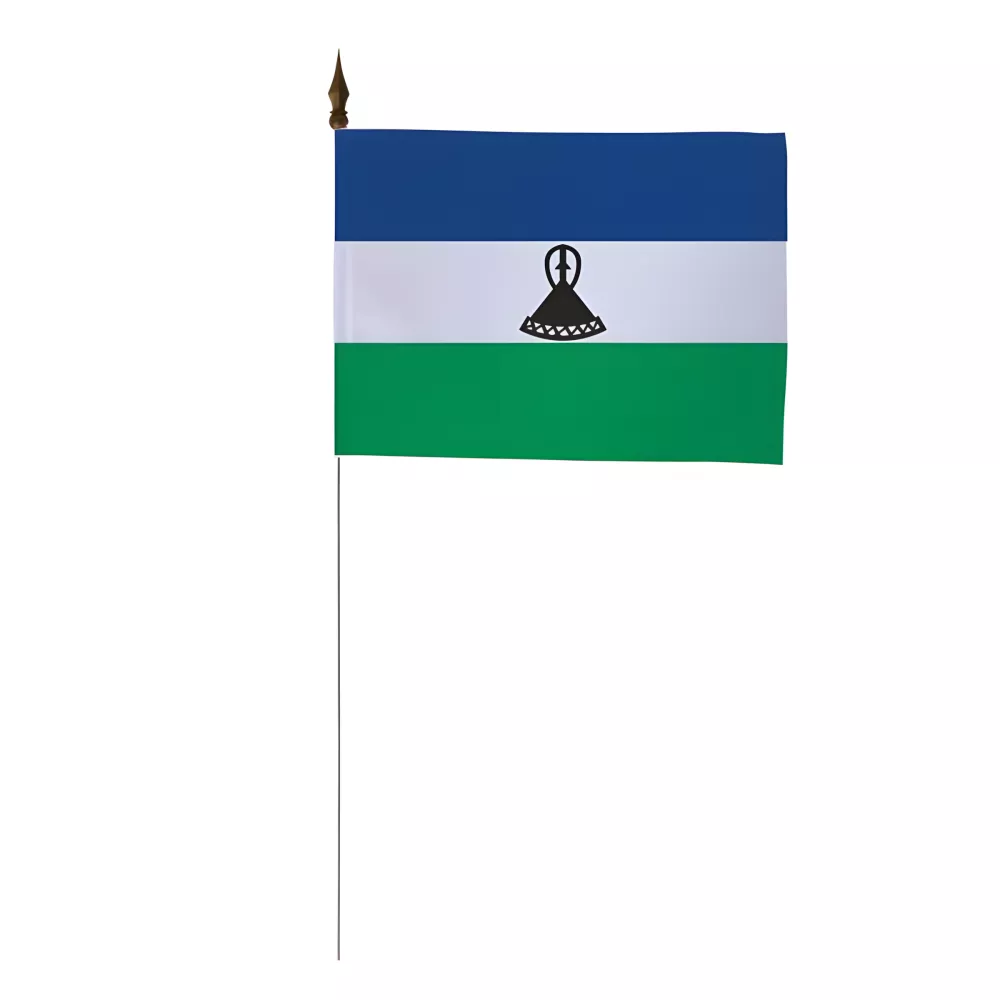 Drapeau de table du Lesotho 10 x 15 cm polyester