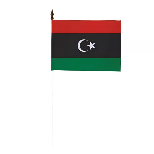 Drapeau de table Libye 10 x 15 cm polyester