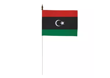 Drapeau de table Libye 10 x 15 cm polyester