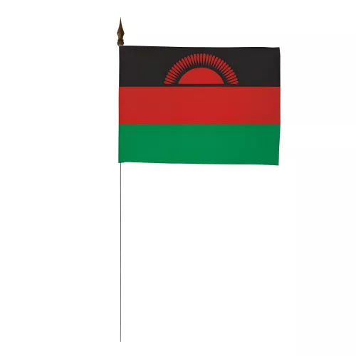Drapeau de table du Malawi 10 x 15 cm polyester