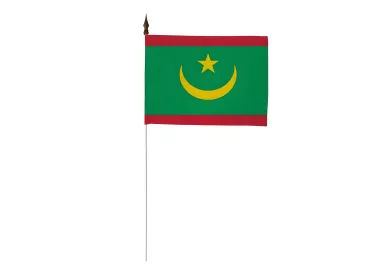 Drapeau de table Mauritanie 10 x 15 cm polyester