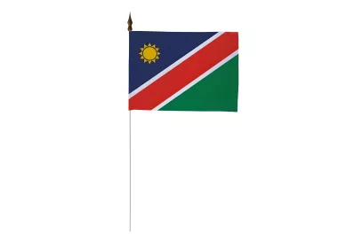 Drapeau de table Namibie avec tige métallique