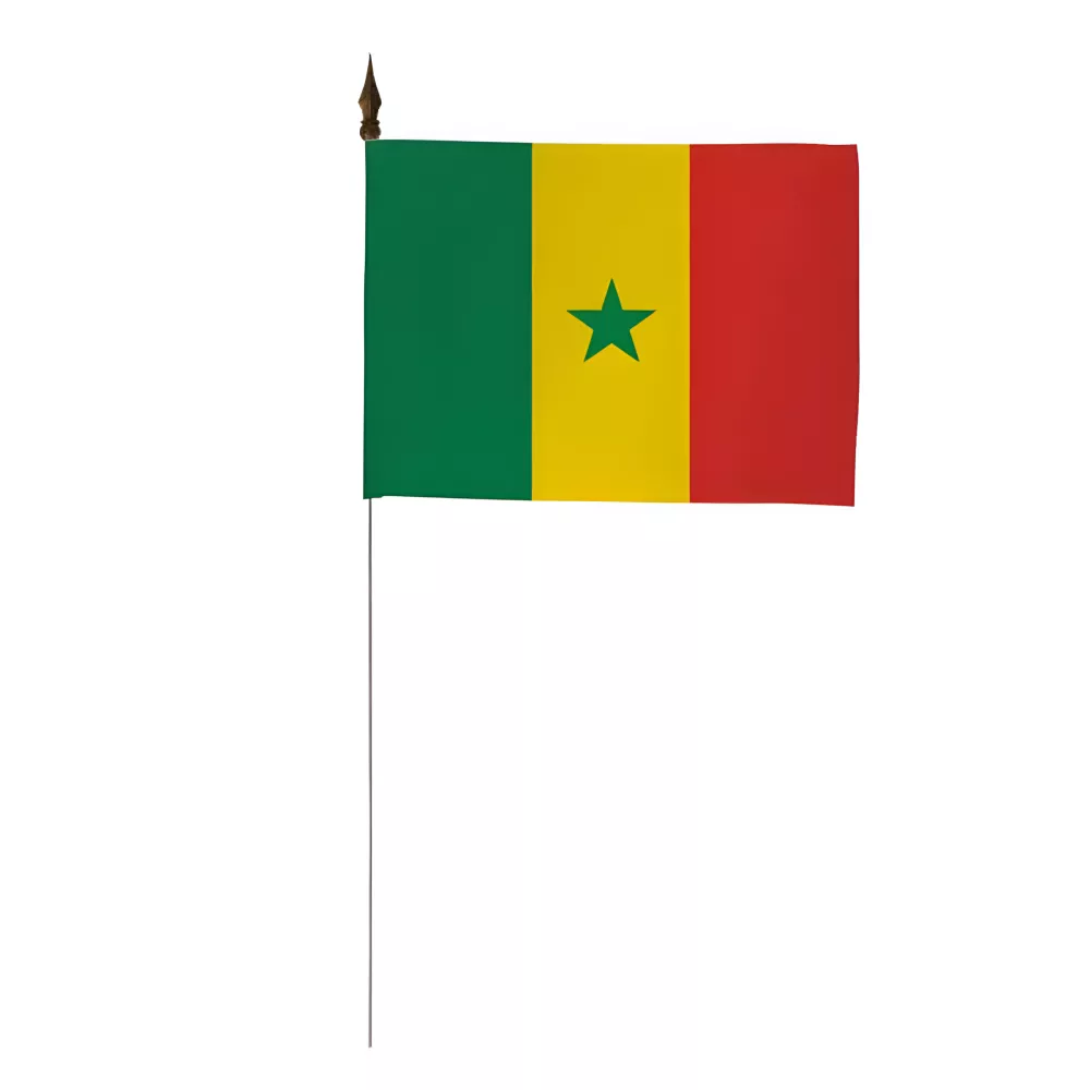 Drapeau de table du Sénégal 10 x 15 cm en polyester Drapeau de table du Sénégal 10 x 15 cm en polyester
