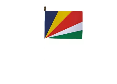 Drapeau de table Seychelles 10 x 15 cm polyester