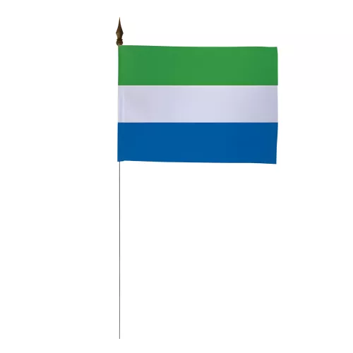 Drapeau de table Sierra Leone 10 x 15 cm polyester