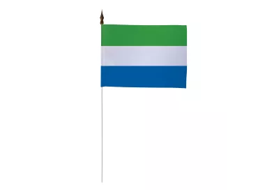 Drapeau de table Sierra Leone 10 x 15 cm polyester