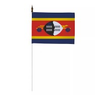 Drapeau de table Swaziland 10 x 15 cm avec tige métal