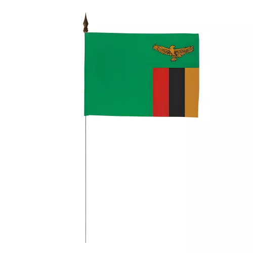 Drapeau de table Zambie 10 x 15 cm avec tige métal