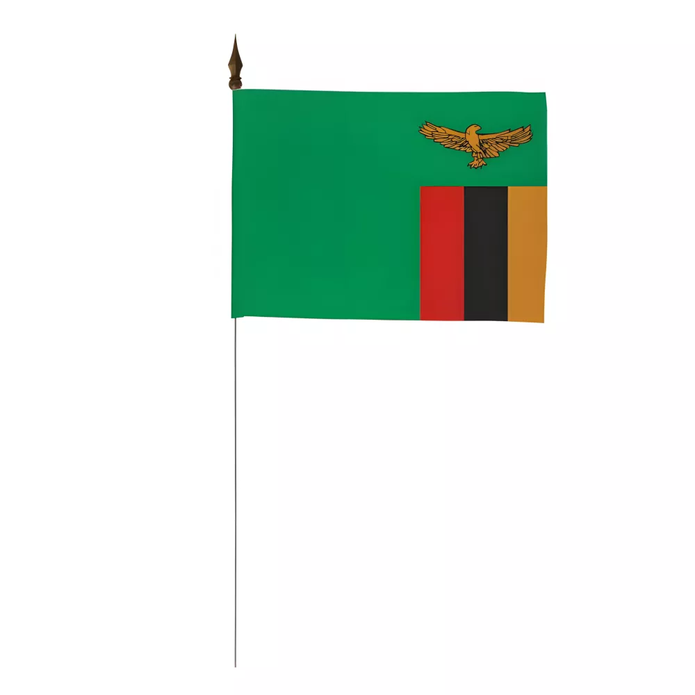 Drapeau de table Zambie 10 x 15 cm avec tige métal