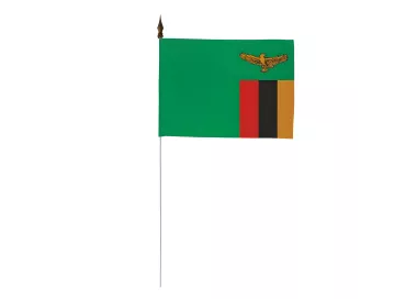 Drapeau de table Zambie 10 x 15 cm avec tige métal