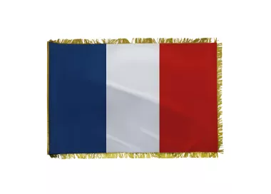 Drapeau de façade tricolore double-face avec hampe