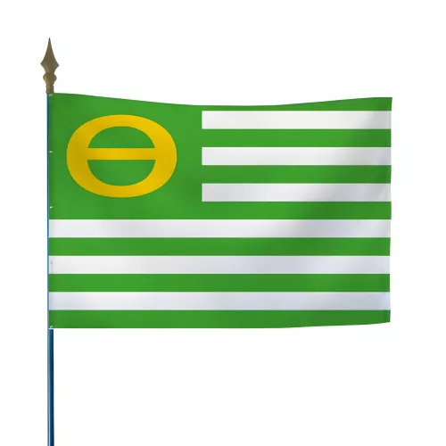 Drapeau écologie en maille polyester avec hampe