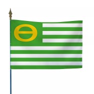 Drapeau écologie en maille polyester avec hampe