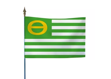 Drapeau écologie en maille polyester avec hampe