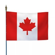Drapeau Canada 20 x 30 cm avec hampe bois