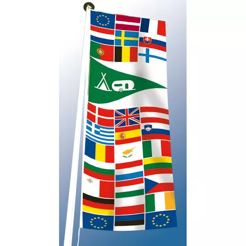 Pavois de camping polyester 200 x 60 cm avec œillets