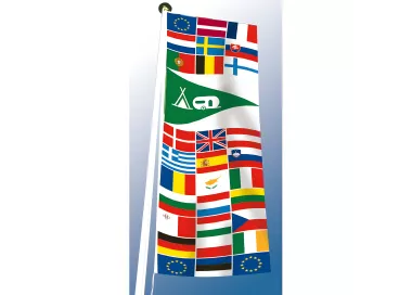 Pavois de camping polyester 200 x 60 cm avec œillets