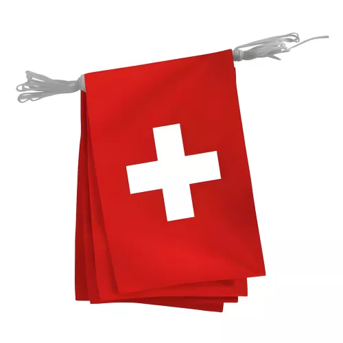 Guirlande Suisse en maille polyester 20 x 30 cm