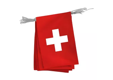 Guirlande Suisse en maille polyester 20 x 30 cm
