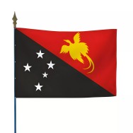 Drapeau Papouasie-Nouvelle-Guinée en maille polyester avec hampe