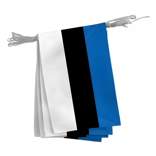 Guirlande Estonie fanions rectangulaires 20 x 30 cm