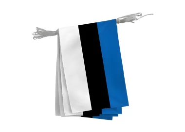 Guirlande Estonie fanions rectangulaires 20 x 30 cm