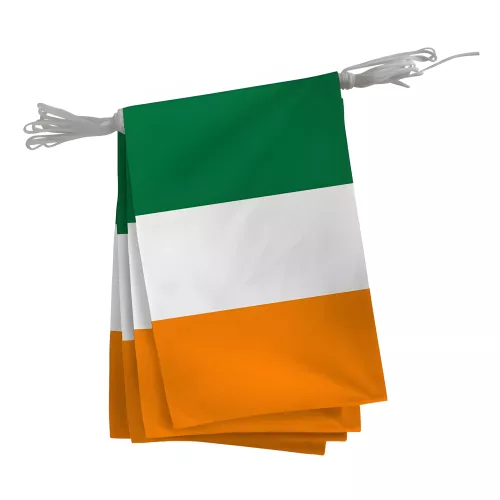 Guirlande Irlande fanions rectangulaires 20 x 30 cm polyester