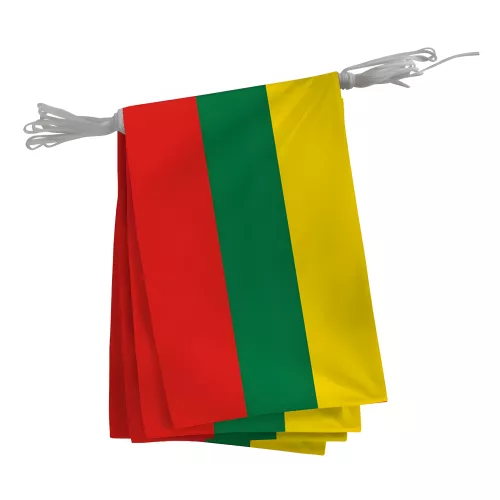 Guirlande Lituanie fanions 20 x 30 cm polyester