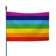 Drapeau Arc-en-ciel Paix en polyester 115g/m²
