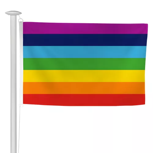 Pavillon arc-en-ciel paix en maille polyester 115g/m²