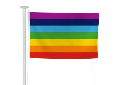 Pavillon arc-en-ciel paix en maille polyester 115g/m²