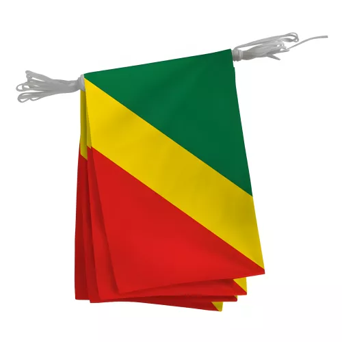 Guirlande Congo Brazzaville en maille polyester 20 x 30 cm