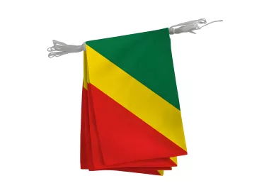 Guirlande Congo Brazzaville en maille polyester 20 x 30 cm