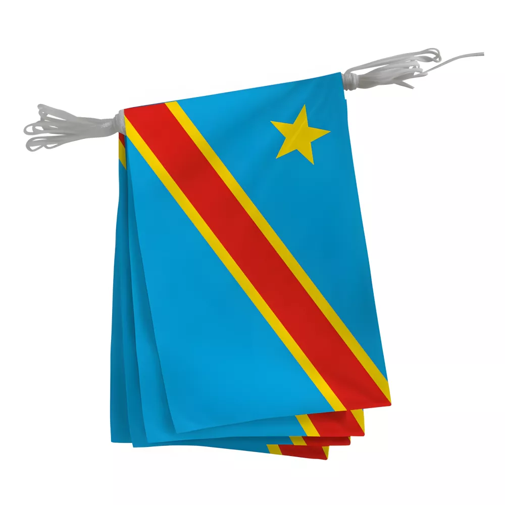 Guirlande du Congo Démocratique en maille polyester Guirlande du Congo Démocratique en maille polyester