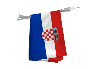 Guirlande Croatie fanions rectangulaires 20 x 30 cm polyester