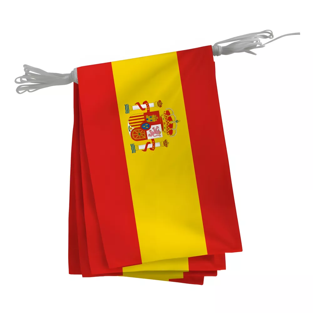 Guirlande Espagne fanions polyester 20 x 30 cm Guirlande Espagne fanions polyester 20 x 30 cm