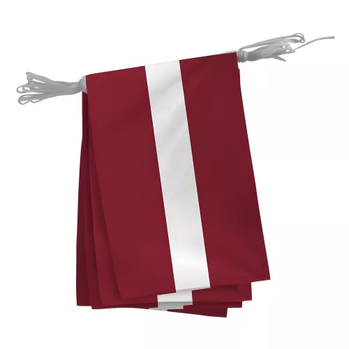 Guirlande pavoisement Lettonie en maille polyester