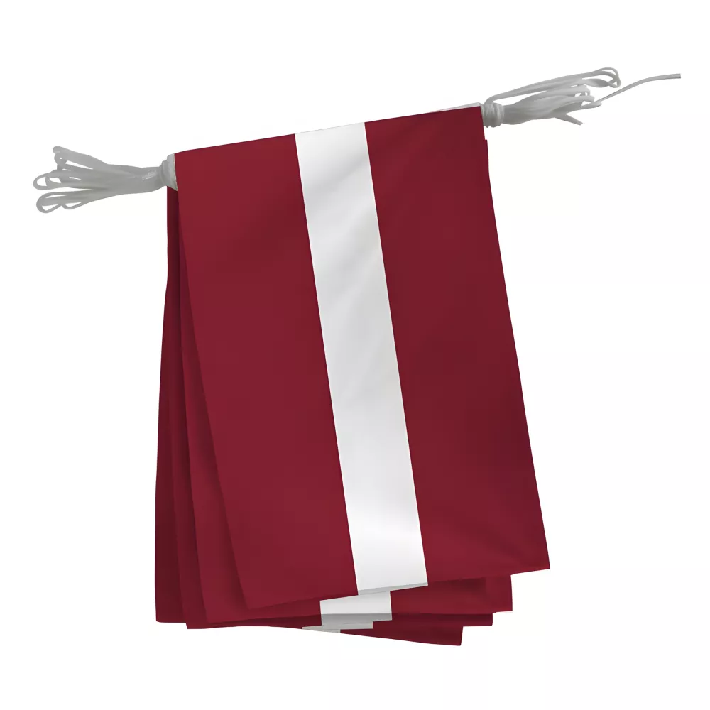 Guirlande pavoisement Lettonie en maille polyester